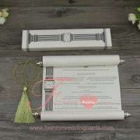 Indian Style Scroll Wedding Invitation 